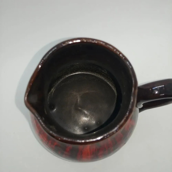 Red/Orange/Black Drip Glaze  Water/Juice Pitcher - Picture 7 of 8